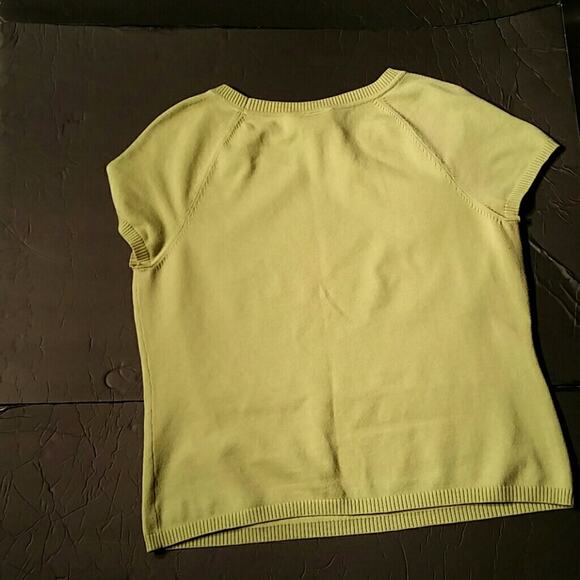 Talbots Green Cotton Sweater. L - Picture 3 of 4